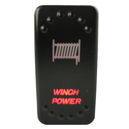 Bulldog Winch Winch Power Rocker Switch - ON/OFF 5-Pin-Red 20262